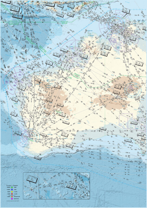 West Coast Australia - METAR Map - 71 x 99cm